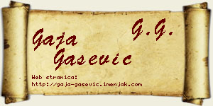 Gaja Gašević vizit kartica